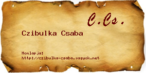 Czibulka Csaba névjegykártya