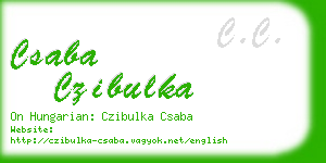 csaba czibulka business card